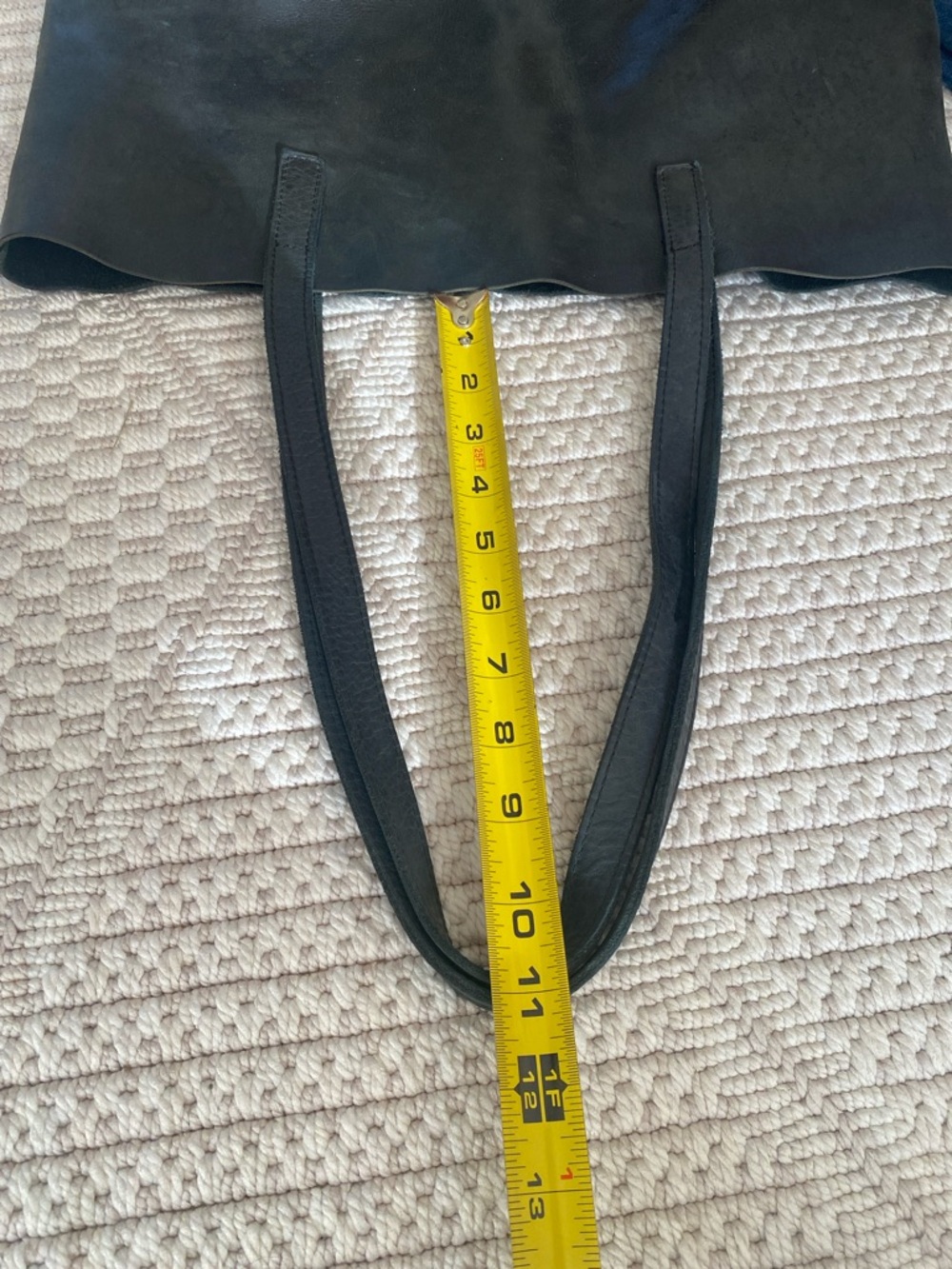 Able Classic Black Leather Tote bag very good condition - Picture 5 of 15